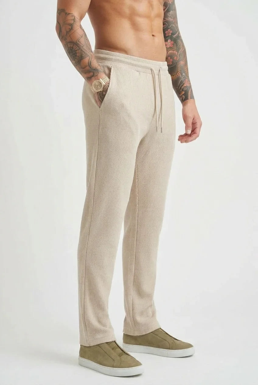 The stripe is knitted in, not printed on