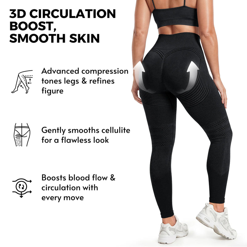 3D Sculpt High-Waist Seamless Leggings