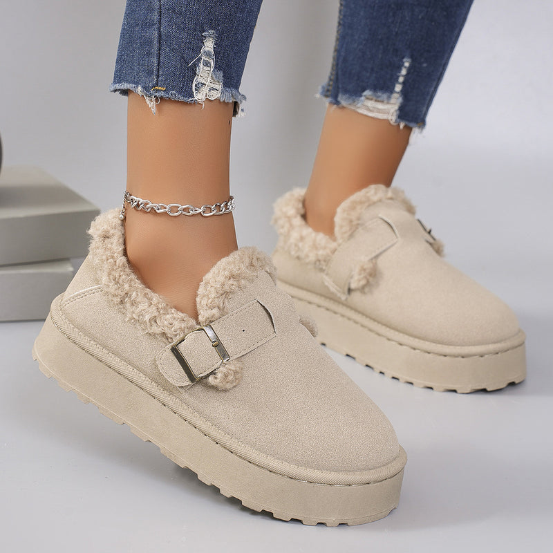 Sable Plush-Lined Platform Clogs