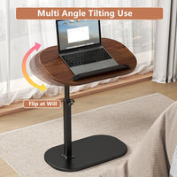 C-Shaped Flip Sofa Side End Table Coffee Laptop Table Living Room Bedroom